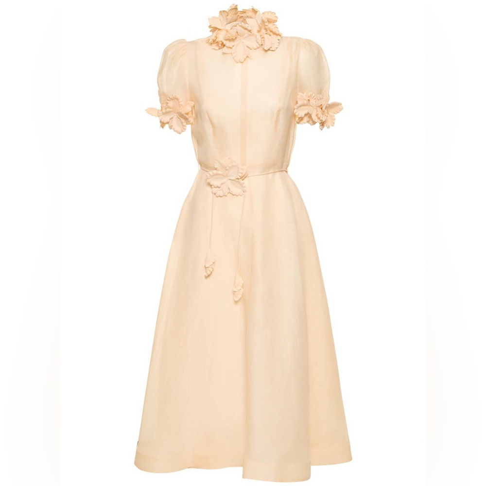 Zimmerman Liftoff Midi dress in Yellow